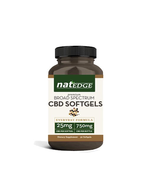 CBD Softgels 25mg, 30 count (0.0% THC) - Spring Street Vitamins