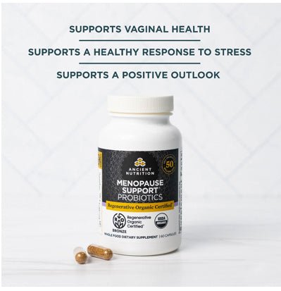 Regenerative Organic Certified™(ROC) Menopause Support Probiotics (50 Billion CFU), 60 Capsules - Spring Street Vitamins