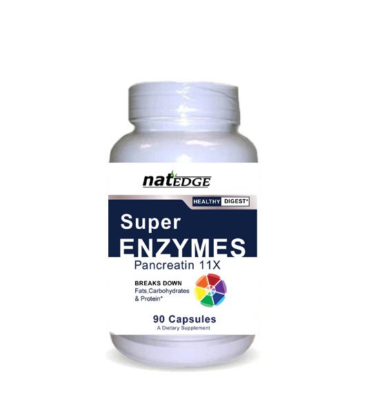 Super Digestive Enzymes Pancreatin 11X, 90 Capsules - Spring Street Vitamins